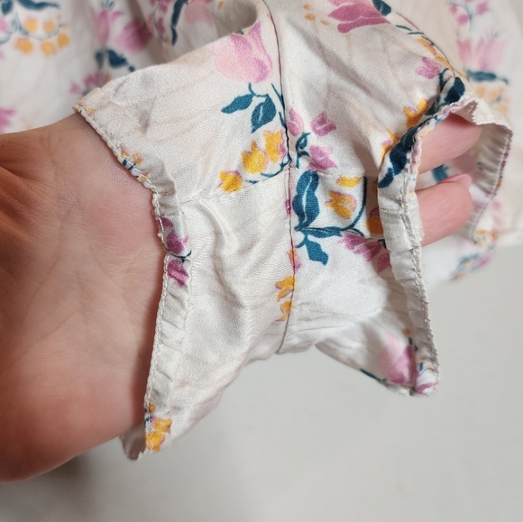 Morgan Lane Silk-Blend Ruthie Corey Set in Kailini Floral. Size xs or small - Picture 9 of 15